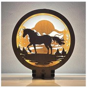 Li-Go 23598/DUB2 - LED stmievateľná stolná dekorácia LED/12W/230V 20x22 cm dub