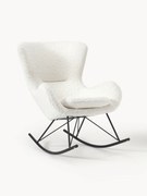 Plyšové hojdacie kreslo's kovovými nohami Wing