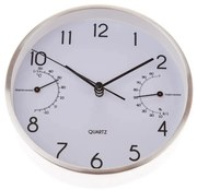 Nástenné hodiny s teplomerom a vlhkomerom 15 cm