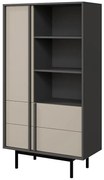 Vitrína Alsy 4 Svetlobéžová/Antracit