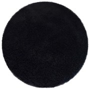 Čierny okrúhly koberec Alpaka Rozmer: 80 cm