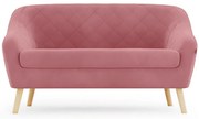 Staroružová 2-miestna pohovka CORANTI VELVET