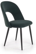 Čalúnená stolička Ilija tmavo zelená / čierna