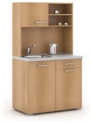 Kuchynka PRIMO, drez, batéria, 1/2 dvierka, buk