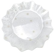 Servírovací sklenený tanier s vianočným motívom ø 19,5 cm Frosty Flakes – Dakls