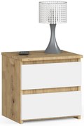 Nočný stolík CL2 2SZ CLP dub artisan / biely