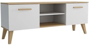 TV stolík Dita biela/dub sonoma
