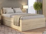 Posteľ so zásuvkami Carlos 140x200, dub sonoma%