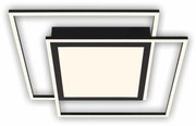 Brilo - LED stropné svietidlo 2xLED/16W/230V + LED/19W 51,5x51,5 cm čierna