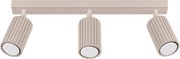 Bodové svietidlo Karbon, 3x tmavobéžové hliníkové tienidlo, (možnosť polohovania)