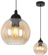 Závesné svietidlo Costa, 1x medové sklenené tienidlo, b