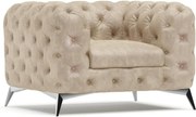 Béžové zamatové kreslo Chelsea – Ropez