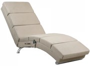 Casaria Leňoška LONDON s masážnou a vyhrievacou funkciou, 186×55×89cm, béžová