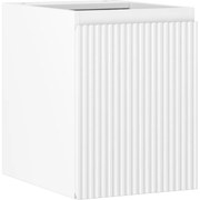 Mexen Rivel, kúpeľňová skrinka 35 cm, 1 dvierka, s drážkami, biela matná, 91A21-03547-1-BF01