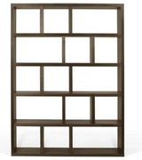 Hnedá knižnica v dekore orecha 150x198 cm Berlin – TemaHome