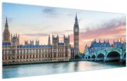 Obraz - Londýn v pastelových farbách (120x50 cm)