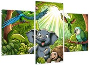 Obraz - Veselé zvieratká (90x60 cm)