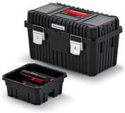 Kistenberg Kufor na náradie s kov. zámky HEAVY čierny 585x360x337