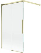 Mexen Rox, 2-krídlová posuvná vaňová zástena 100 x 150 cm, 8mm číre sklo, zlatý lesklý profil, 8C9-100-003-50-00