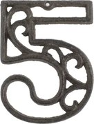 Domové  číslo 5, hnedá liatina%