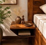 Nočný stolík 33x13x30 z indického masívu palisander Svetlomedová