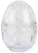 Sklenená dóza s vekom v tvare vajca – Ø 9*12 cm