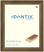 DANTIK rám na obraz 40x50 | LEDVINKA dýha ořech (Plexi Čiré)