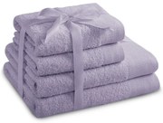 Froté bavlnené uteráky a osušky v súprave 4 ks v levanduľovej farbe Amari – Restilo