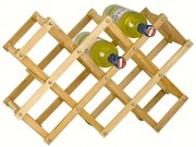 Drevený regál na 10 fliaš