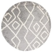 Koberec BOHO L229C tmavosivý / béžový kruh
