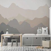 Fototapeta - Obrys kopcov v béžovej (254x184 cm)