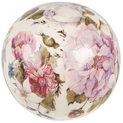 Keramická dekoračná guľa s kvetmi Lovely Flowers S - Ø9*8 cm