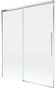 Mexen Rox, 2-krídlová posuvná vaňová zástena 140 x 150 cm, 8mm číre sklo, chrómový profil, 8C9-140-001-01-00