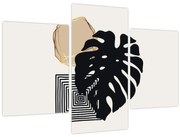 Obraz - Abstrakcia s tropickými listami N⁰2 (90x60 cm)