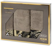 BAVLNENÝ UTERÁK EVA MINGE22 SADA 1KS 30X50 CM, 1KS 50X90 CM, 1KS 70X140 CM TMAVOBÉŽOVÁ