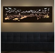 Li-Go 4778/A/4 - LED nástenná dekorácia LED/10W/5V 30000 mAh 120x40 cm dub