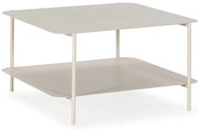 Krémovobiely kovový konferenčný stolík 70x73 cm Beatrix – MOME