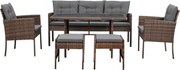 CH Súprava ratanového nábytku VADUZ - hnedá