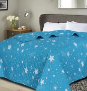 Prehoz na posteľ NIGHT SKY DIAMOND, tyrkysový Rozmer: 220 x 240 cm