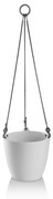 PLASTKON květináč ARIELLA pr.18cm ledově BÍ závěsný