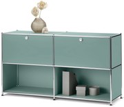 Kovová odkladacia skrinka »CN3« s 2 výklopnými priehradkami, šalviová