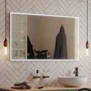 Nimco Čierne LED zrkadlo 800x700 s dvoma dotykovými senzormi - ZPC 13003VX-90