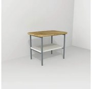 Kúpeľňová stolička Devo Oval dub/biela/sivá OV-ST50x35-P36D01L10
