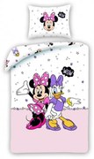 Obliečky bavlnené Minnie a Daisy 70x90 + 140x200 cm