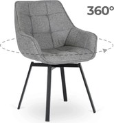 PROXIMA.store - Čalúnená stolička LUNA FARBA: sivá