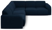 Tmavomodrá rohová pohovka z textílie bouclé (variabilná/do L) Molino – Micadoni Home