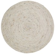 Krémový detský koberec ø 110 cm Neethu Avoine – Nattiot