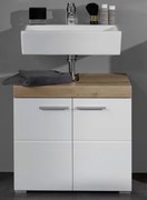 Kúpeľňová skrinka pod umývadlo Amanda 301, sukový dub/biely lesk%