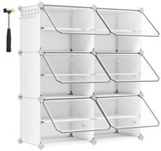 Modulárny regál s priehradkami BOXIFY biela