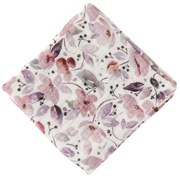 Mušelínová plienka SOFTELLO 50x50cm - tmavoružové kvietky